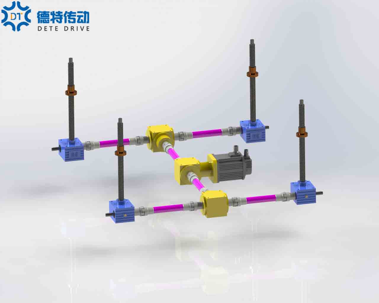 4台联动-H-梯形螺母移动